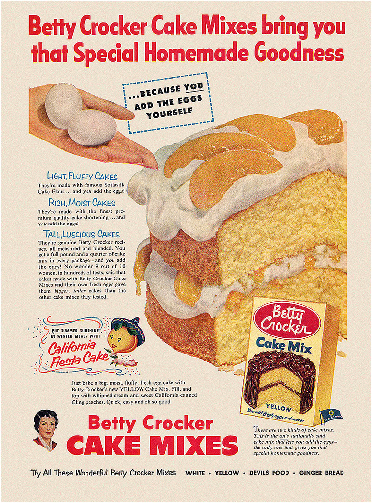 Vintage Betty Crocker advertisement. Courtesy alsis35 via Flickr