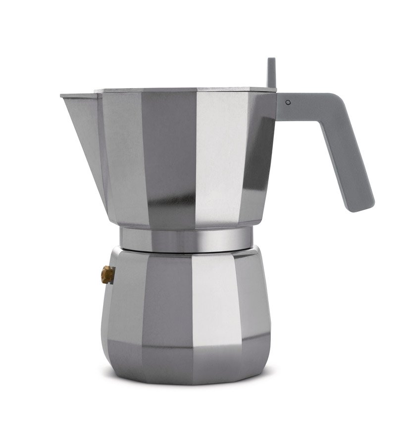 Italian Coffee Maker On Rustic Kitchen With Unfocused Background