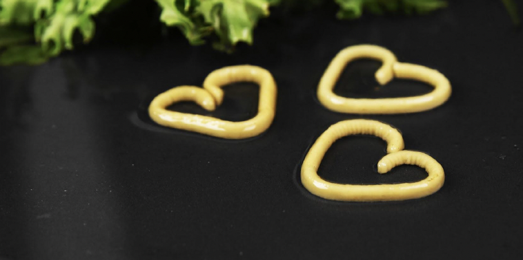 Heart shaped pasta.