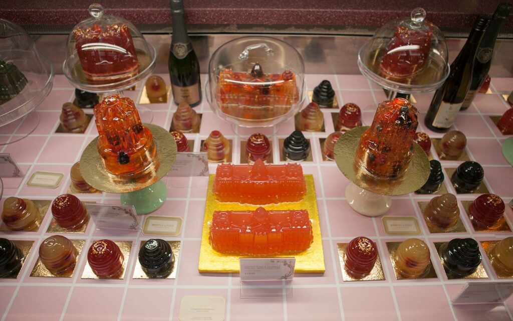 An exhibition of jellies in various sizes and shapes. 
